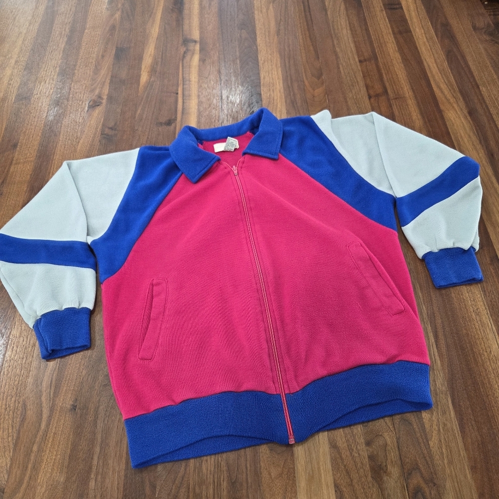 Vintage Colorblock Zip-Up Tracksuit Jacket 1990's Size SMALL